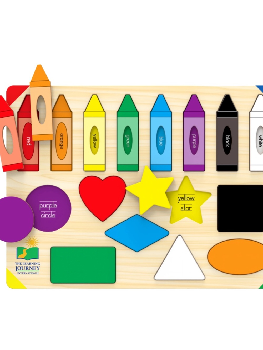 The Learning Journey Wooden Colors & Shapes Puzzle toy Multicolor